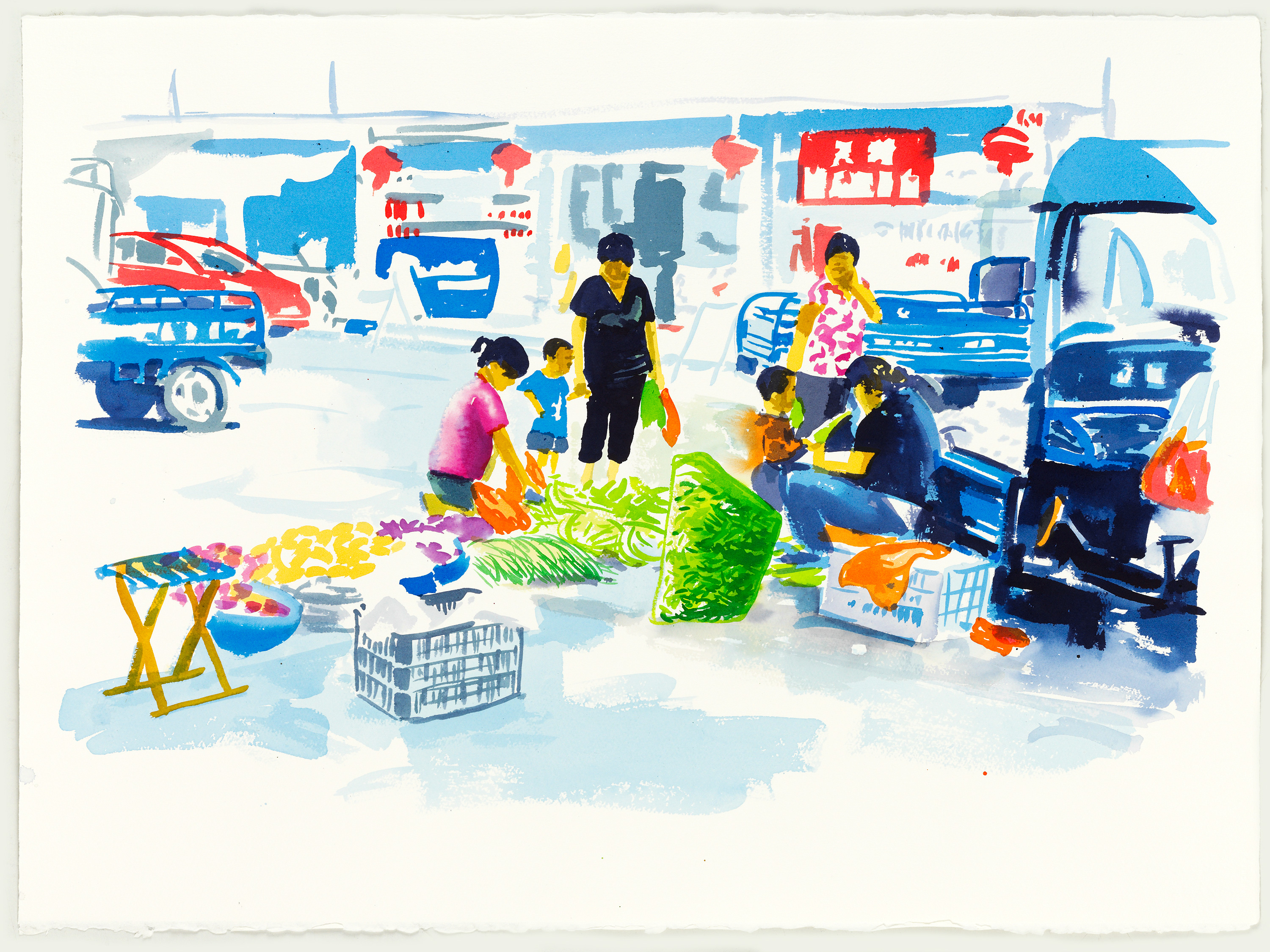 China Impressionen  Tusche & Aquarell